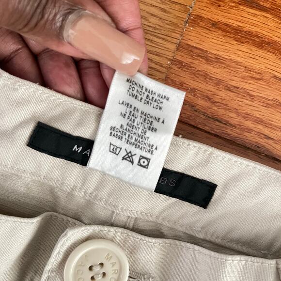 Marc Jacob Cropped Cargo Pants Womens 12 Bone Utility Normcore Casual Minimalist - Picture 5 of 9